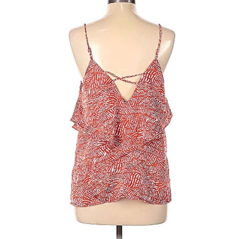 Greylin Pattern Ruffle Spaghetti Tank  Size Small - Picture 8 of 8